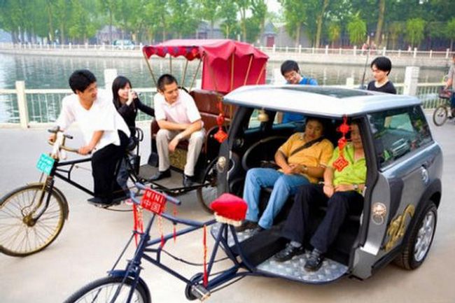 Taxi xe dap 2 - Thử trải nghiệm taxi đầu xe đạp, đuôi ô tô